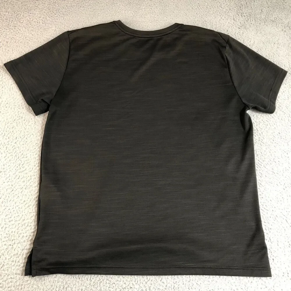 Nike Shirt Men Large Gray Dri-Fit Athletic Running Workout Logo Outdoor